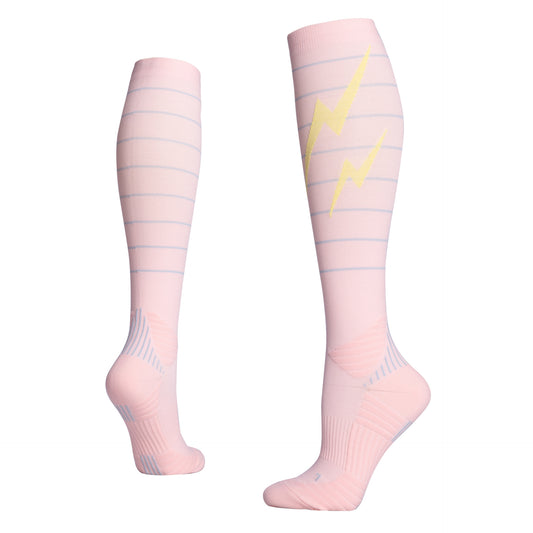 Thunder knee/Calf-high compression Socks pink